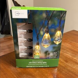 Mainstays Outdoor LED String Lights - Soft Yellow Glow